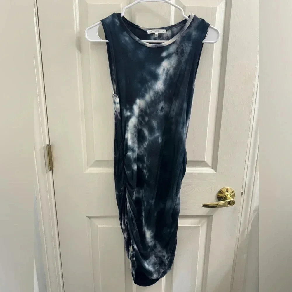 Antistar Blue Sleeveless Tie Dye Dress Size Small